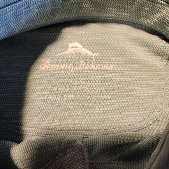 Tommy Bahama Mens Polo Shirt Size L Short Sleeve Button-Up Green - Picture 7 of 13